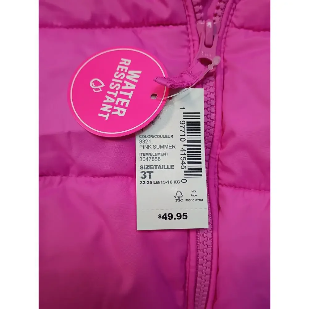 The Children's Place Toddler Girls' Pink Puffer Jacket - Picture 2 of 7